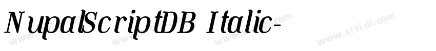 NupalScriptDB Italic字体转换